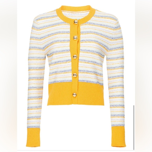 Milly Striped Tweed Cardigan size M Preowned - Picture 16 of 16